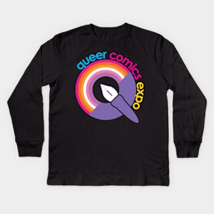 QCE "Q" Logo Lesbian Kids Long Sleeve T-Shirt